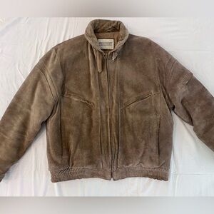VINTAGE Weekender suede leather bomber jacket.